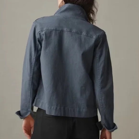 American Giant Blue Women's Roughneck Chore Jacket Coat Rough Neck Canvas - Picture 6 of 7